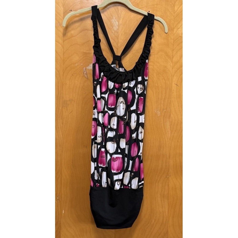 Y2K Womens Mini Tank Dress Bodycon Tunic Club-wear Stretch Sz S
